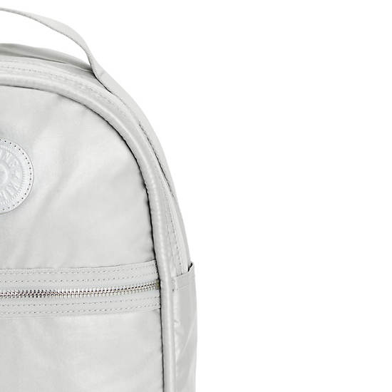 Kipling Kae Classic Metallic Rygsække Sølv | DK 1587VR